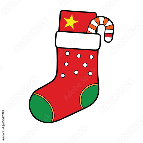 Christmas shocks with white background