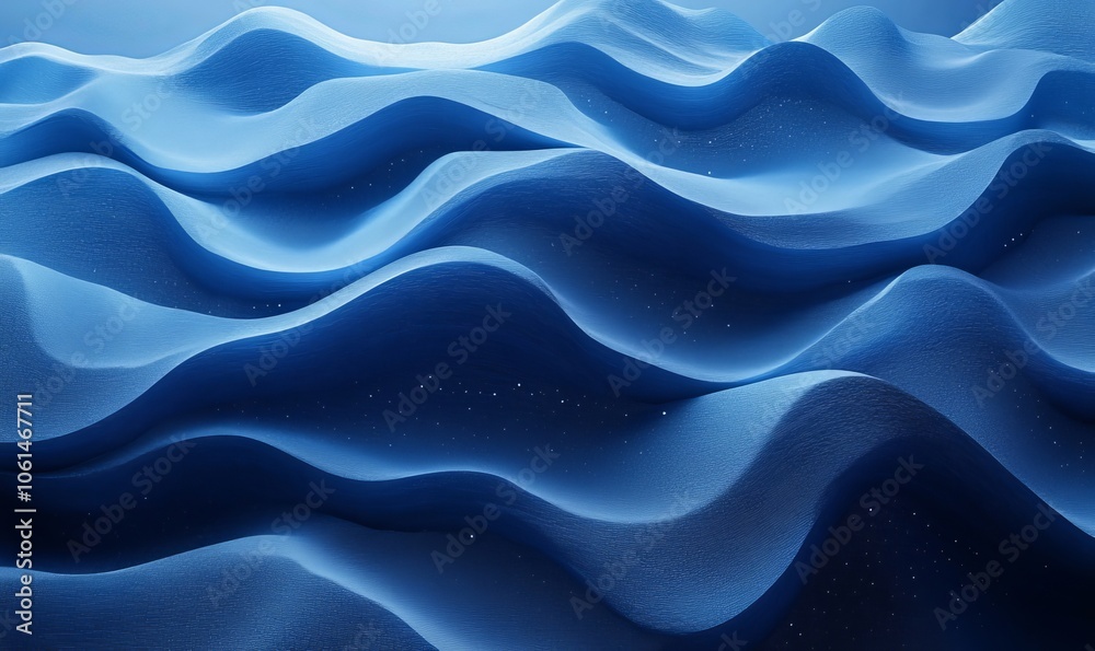 Deep Blue Colors Gradient Background with a Grainy Texture, Generative AI