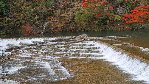 Dakigaeri Valley in autumn, Akita prefecture, Tohoku, Japan.