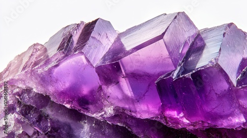 Close-up of vibrant purple amethyst crystal formation