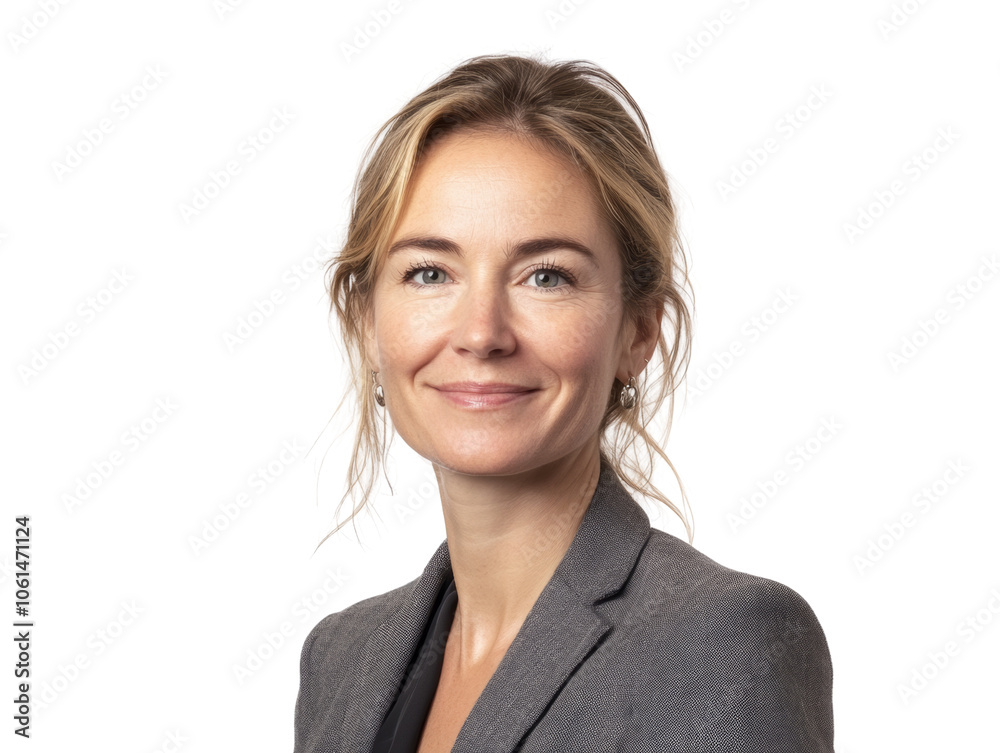 Confident Businesswoman Portrait in Suit, Smiling Confident Businesswoman Portrait in Suit, Smiling