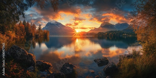 Mountain Lake Sunset