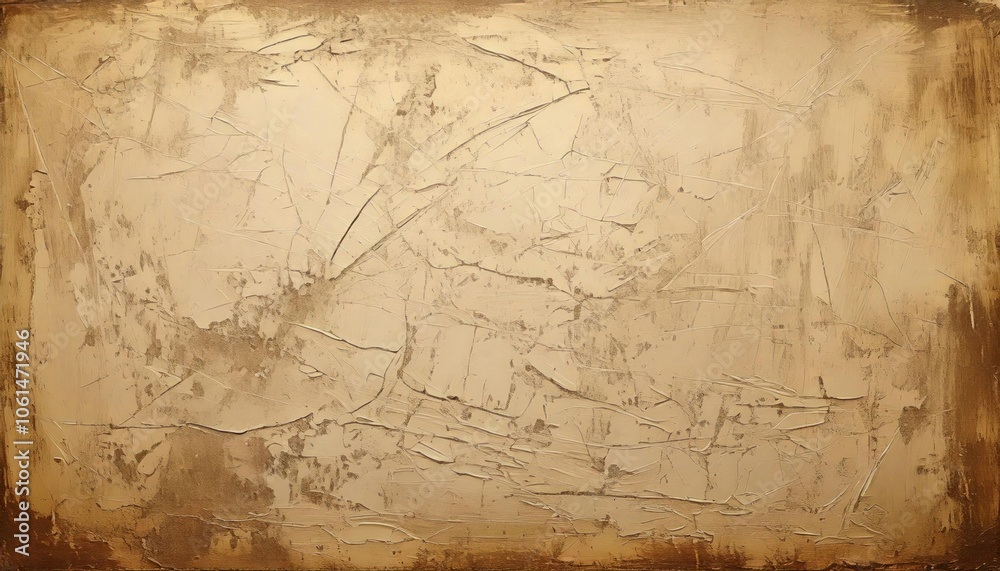 Obraz premium Painting of a brown and white abstract painting with a brown background