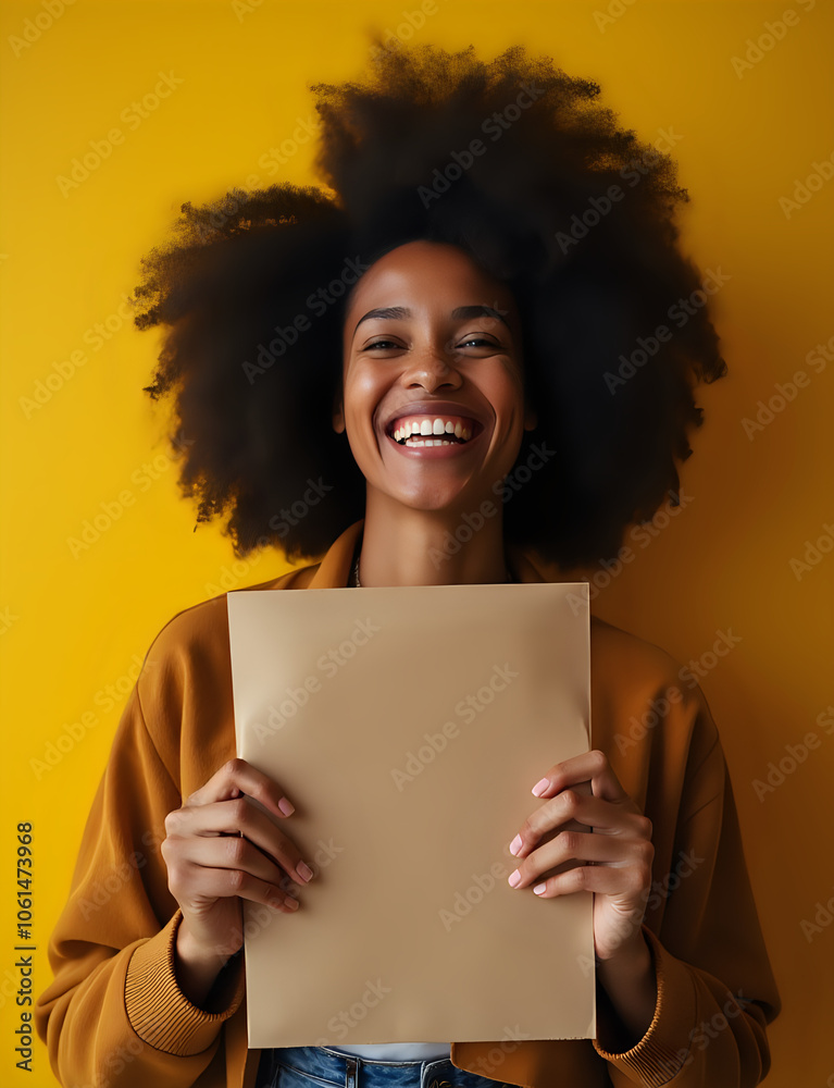 African woman feels happy receiving great news commercial offers huge discounts lottery winnings and notification of approved mortgage African woman feels happy receiving great news commercial offers huge discounts lottery winnings and notification of approved mortgage