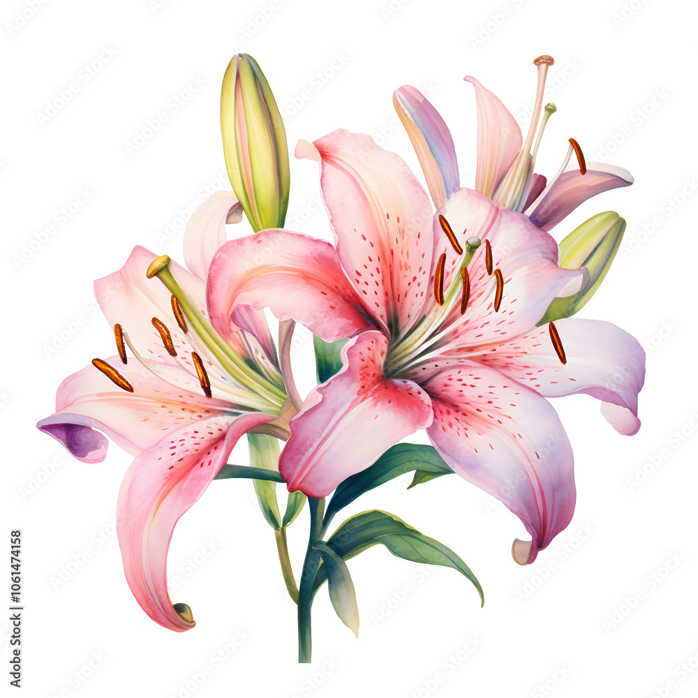 Elegant Lily Flower Watercolor on Transparent Background, Delicate Lily Watercolor Illustration - Perfect for Floral Designs PNG, Lily Watercolor Art with Transparent Background isolated. Elegant Lily Flower Watercolor on Transparent Background, Delicate Lily Watercolor Illustration - Perfect for Floral Designs PNG, Lily Watercolor Art with Transparent Background isolated.