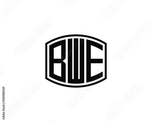 BWE logo design vector template. BWE