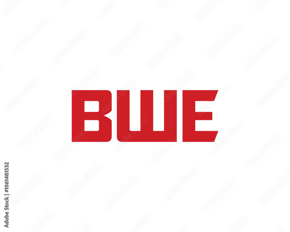 Fototapeta premium BWE logo design vector template. BWE