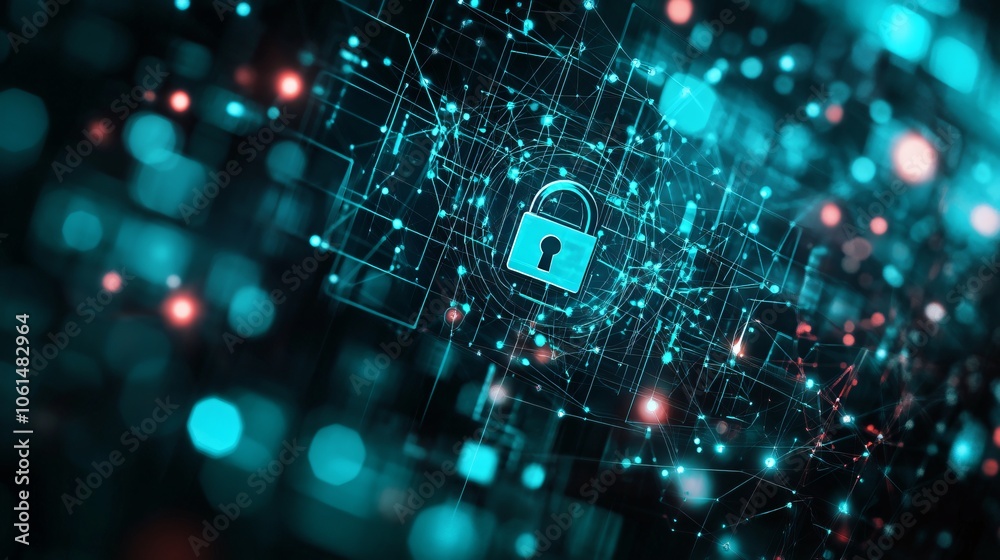 Conceptual Graphic of Encrypted Lock Symbol Conceptual Graphic of Encrypted Lock Symbol