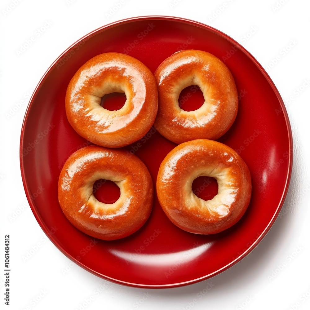 Plate of bagels Plate of bagels