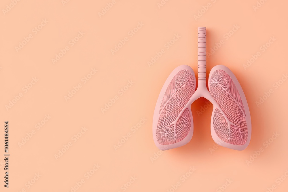 Human lungs inflating, breathing process depiction, 3D illustration Human lungs inflating, breathing process depiction, 3D illustration