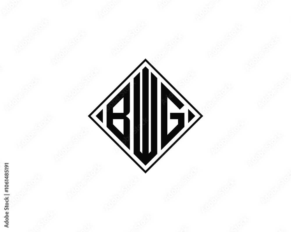 BWG logo design vector template. BWG BWG logo design vector template. BWG
