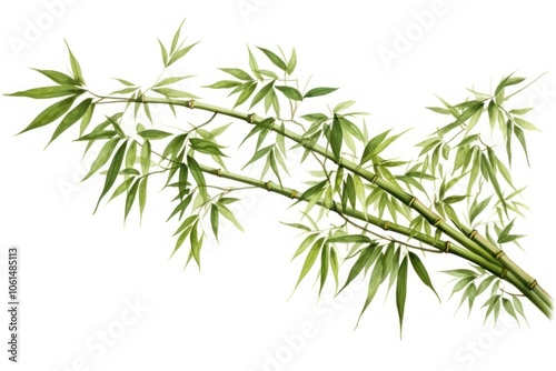 Bamboo plant white background freshness.