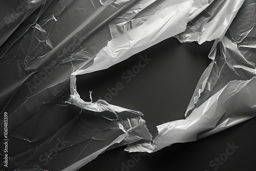 Smooth plastic wrap backgrounds black monochrome.