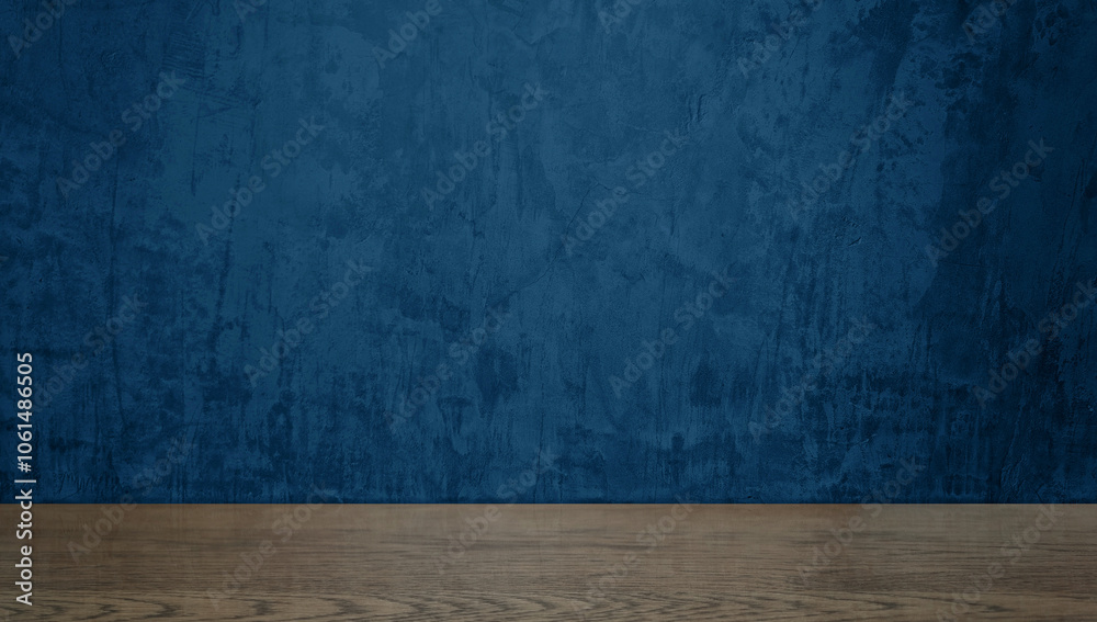 walnut wooden counter table at foreground with dark blue concrete wall at background. real countertop image for displayed products, natural concept. grunge concrete wall and wooden table for design. walnut wooden counter table at foreground with dark blue concrete wall at background. real countertop image for displayed products, natural concept. grunge concrete wall and wooden table for design.