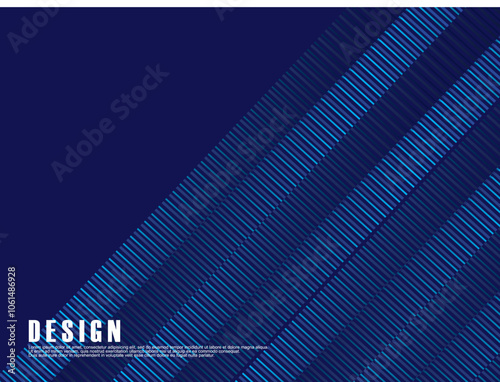 Premium background design with diagonal dark blue stripes pattern. Vector horizontal template for digital lux business banner, contemporary formal invitation, luxury voucher, prestigious gift certific