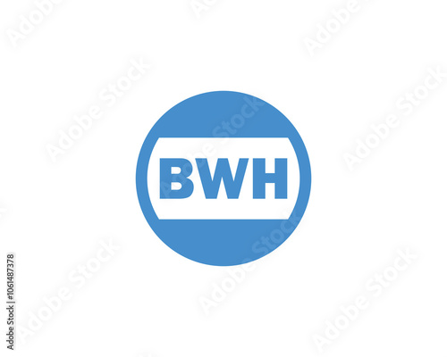 BWH Logo design vector template. BWH