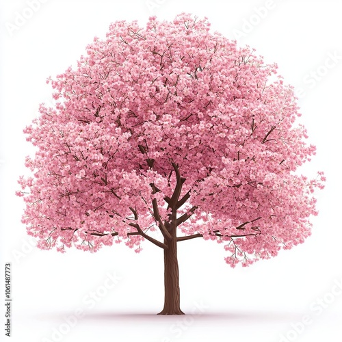 cherry tree on a white background