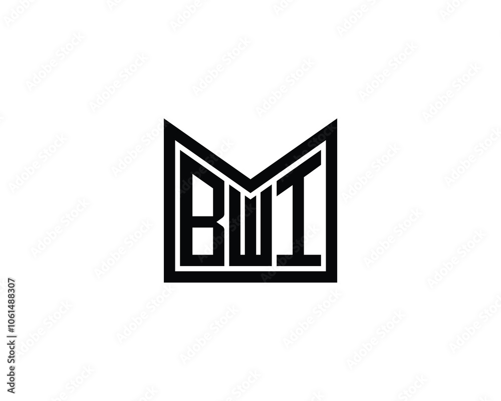 BWI logo design vector template. BWI