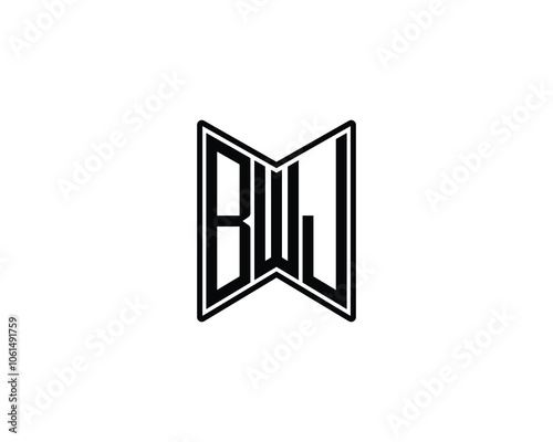 BWJ logo design vector template. BWJ