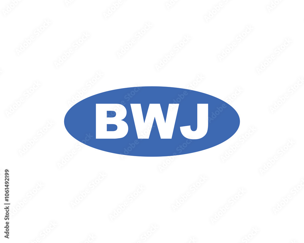 BWJ logo design vector template. BWJ BWJ logo design vector template. BWJ