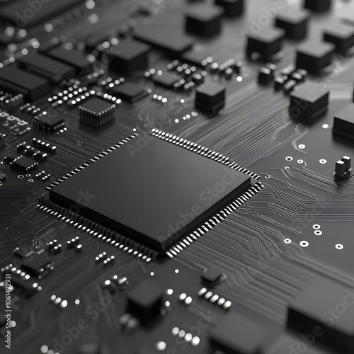 Wallpaper Mural close up of computer circuit board Torontodigital.ca