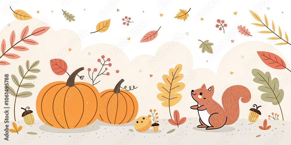 minimalist cute cartoon october background minimalist cute cartoon october background