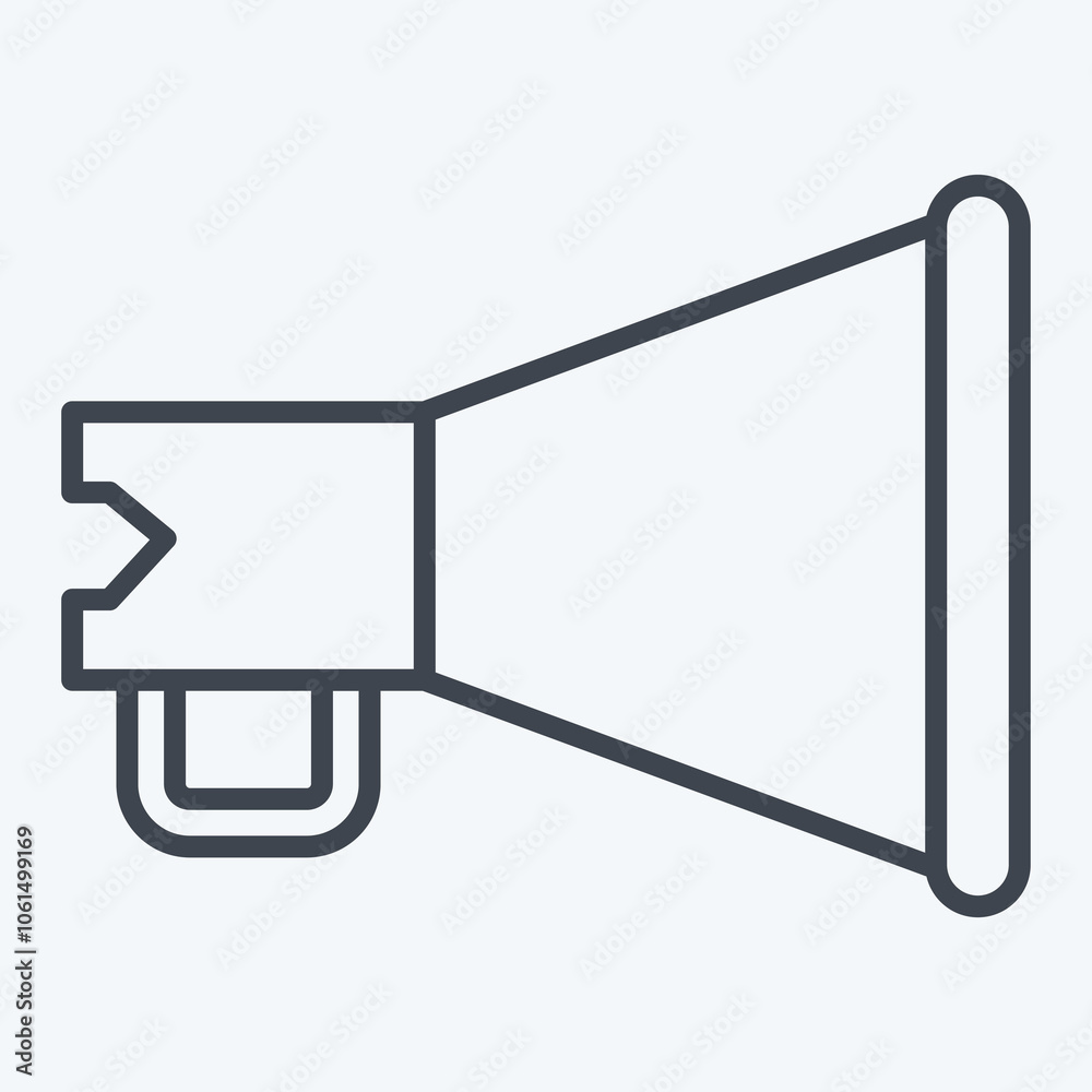 Icon Megaphone. related to Theatre Gradient symbol. line style. simple illustration Icon Megaphone. related to Theatre Gradient symbol. line style. simple illustration