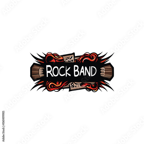 Design a bold and edgy logo for a new rock band that captures their raw energy and rebellious spirit.