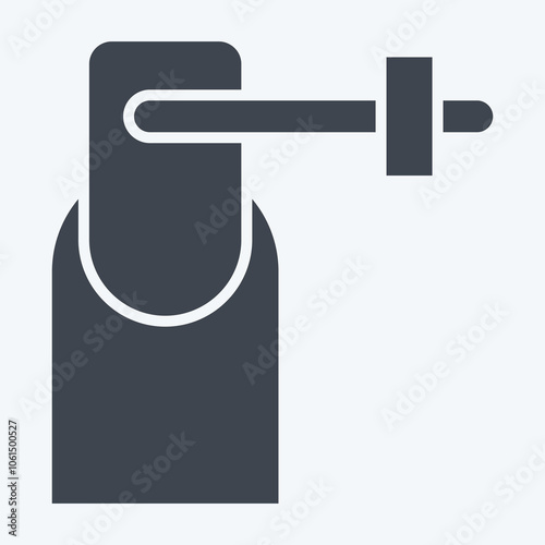 Icon Nail Polish. related to Cosmetic symbol. glyph style. simple illustration