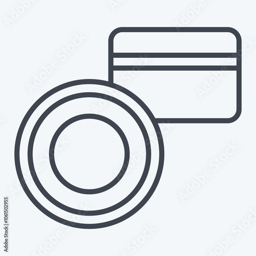 Icon Loose Powder. related to Cosmetic symbol. line style. simple illustration