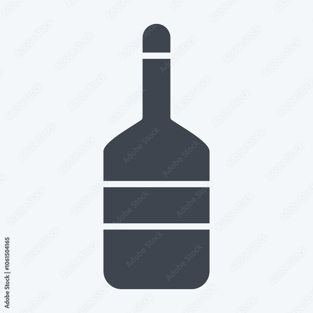 Icon Bottle. related to Sea symbol. glyph style. simple illustration Icon Bottle. related to Sea symbol. glyph style. simple illustration