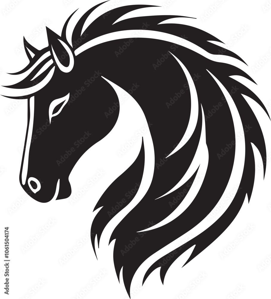 Horse Head Silhouette Logo, Horse Vector, Horse Clipart, Horse Icon Horse Head Silhouette Logo, Horse Vector, Horse Clipart, Horse Icon