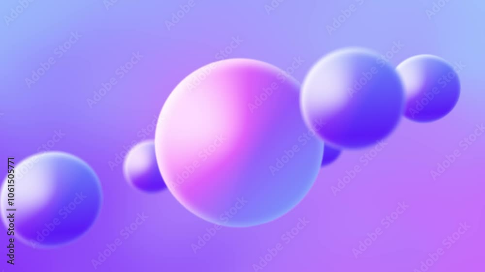 Animated background of colorful spheres