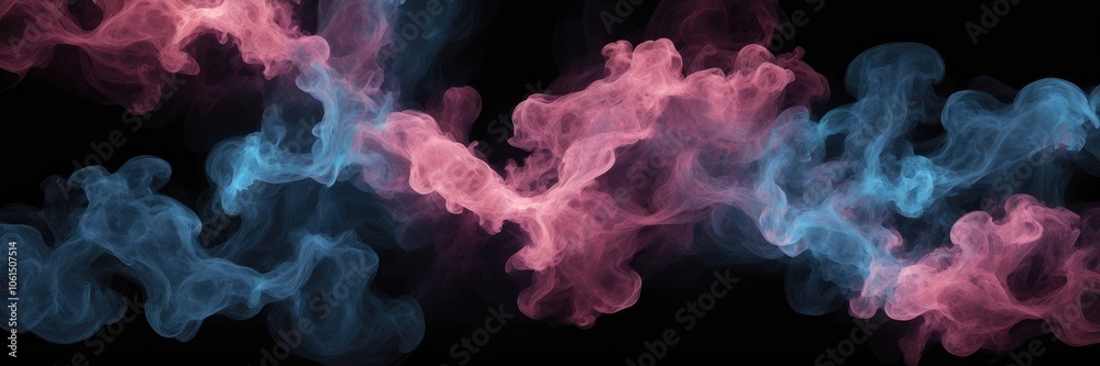 Abstract smoke fire in Pink and blue light isolated on a black background Abstract smoke fire in Pink and blue light isolated on a black background