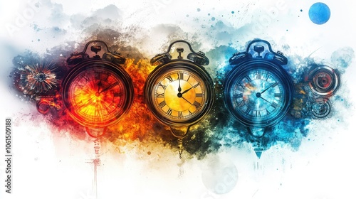 Symbolic Representation of Time: Past, Present, Future photo