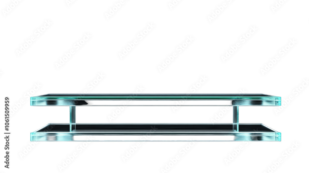 Modern transparent glass for product display Modern transparent glass for product display