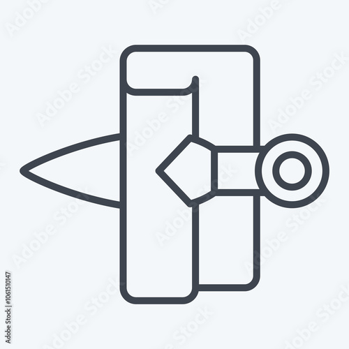 Icon Epistle. related to Ninja symbol. line style. simple illustration