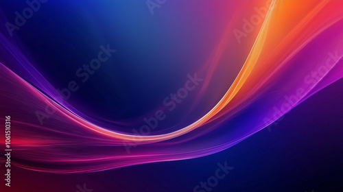 An abstract background for the red Mystic phone wallpaper, with vibrant colors. A dark blue and purple with an orange gradient in between, and smooth curves.