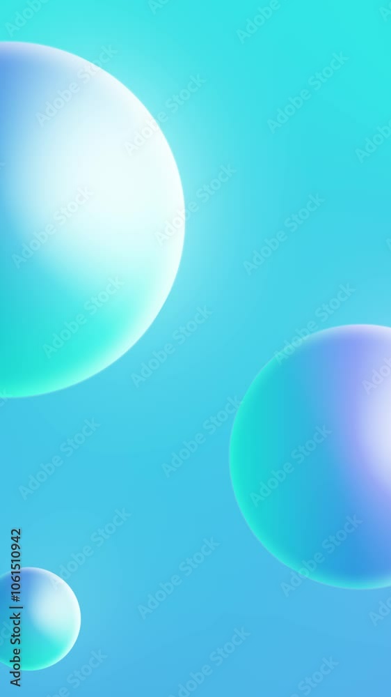 Animated background of colorful spheres