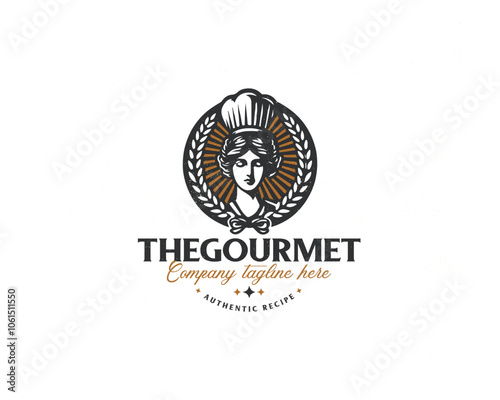 Set bundle Luxury retro elegant restaurant logo template for food gourmet business