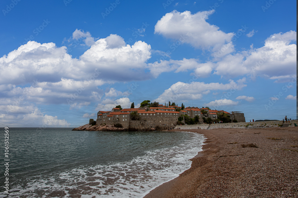 Sveti Stefan island in the Budva riviera, Montenegro