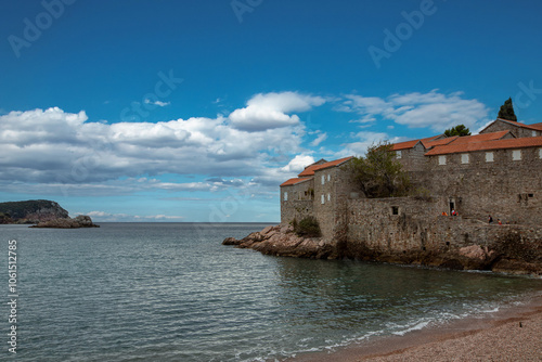 Obraz na płótnie Sveti Stefan island in the Budva riviera, Montenegro w salonie