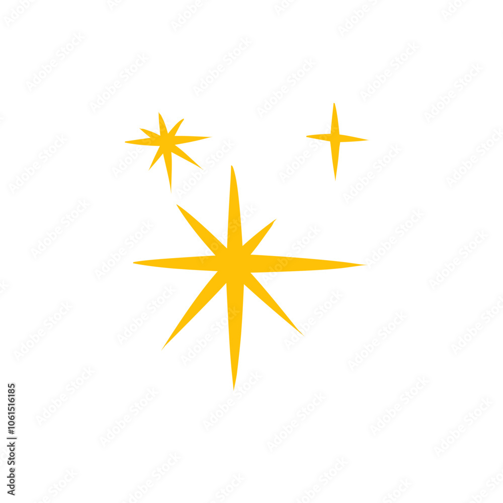 doodles of stars and star sparkles