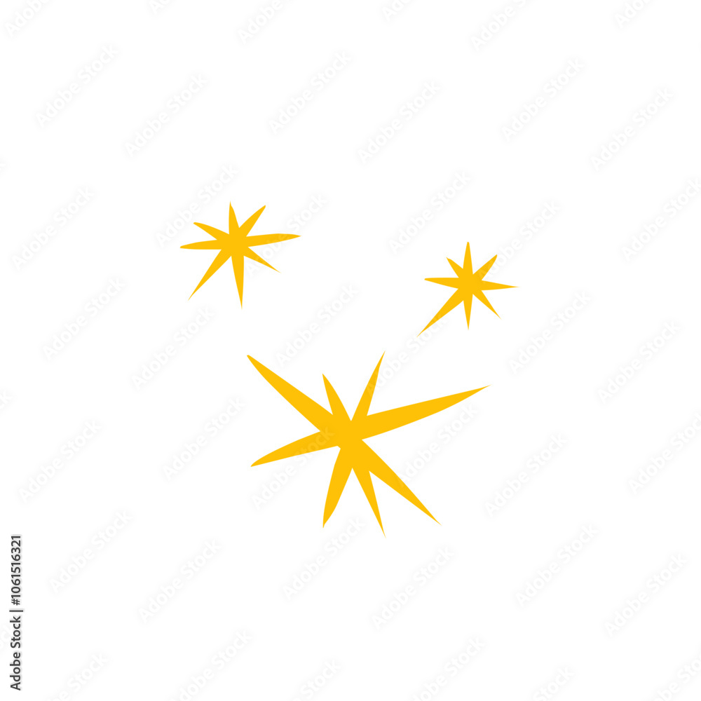 doodles of stars and star sparkles