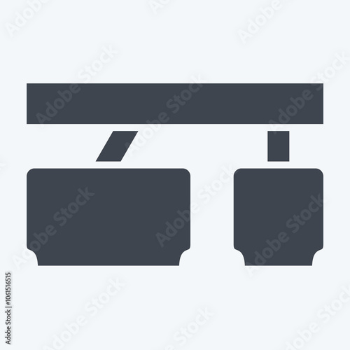 Icon Accelerator Brake Pedal. related to Car Parts symbol. glyph style. simple illustration photo