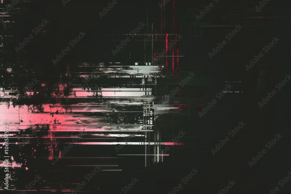 Obraz premium Classic glitch overlay effect backgrounds black technology.