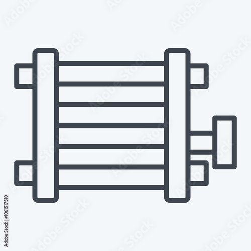 Icon Car Condenser. related to Car Parts symbol. line style. simple illustration