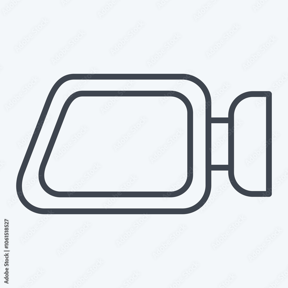 Icon Door Mirrors. related to Car Parts symbol. line style. simple illustration Icon Door Mirrors. related to Car Parts symbol. line style. simple illustration
