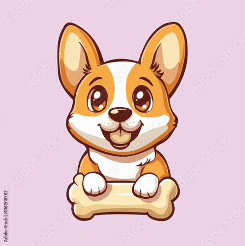 Cute Corgi with Sunglasses, Cute Corgi Vector, Cute Corgi Clipart