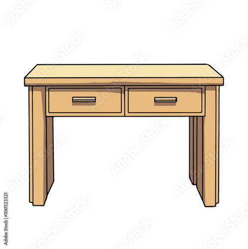 Cute Cartoon Desk, Cute Desk Vector, Cute Desk Clipart